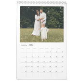 Modern Minimal Chic Typography Custom Family Photo Kalender (Jan 2026)