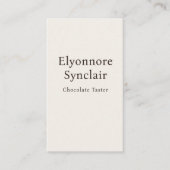 Modern Minimal Chocolate Tasting Qr Code Visitenkarte (Vorderseite)