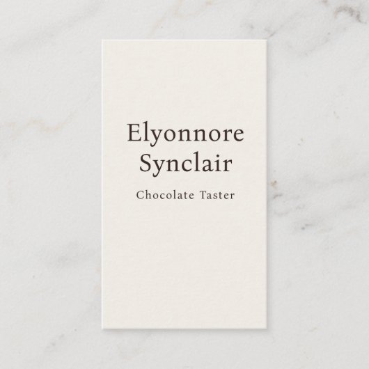 Modern Minimal Chocolate Tasting Qr Code Visitenkarte (Vorderseite)