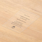 Modern Minimal Christmas Dinner Acryleinladungen (Ablage )