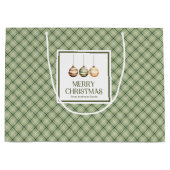 Modern Minimal Christmas Gift Bag Soft Neutral Ton Große Geschenktüte (Vorderseite)