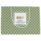 Modern Minimal Christmas Gift Bag Soft Neutral Ton Große Geschenktüte (Rückseite)