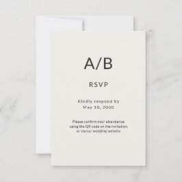 Modern Minimal City Hall Wedding RSVP Card