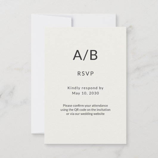 Modern Minimal City Hall Wedding RSVP Card Karte (Vorderseite)