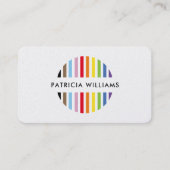 MODERN MINIMAL colorful logo rainbow pride LGBTQ Visitenkarte (Vorderseite)