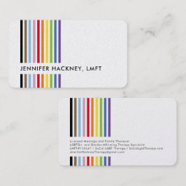 MODERN MINIMAL colorful simple rainbow pride LGBTQ Visitenkarte