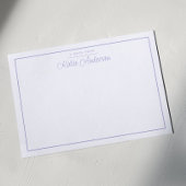 Modern Minimal Cursive Script Pastel Purple Mitteilungskarte