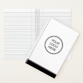Modern Minimal Custom Logo Business Notebook Notizblock (Innen)