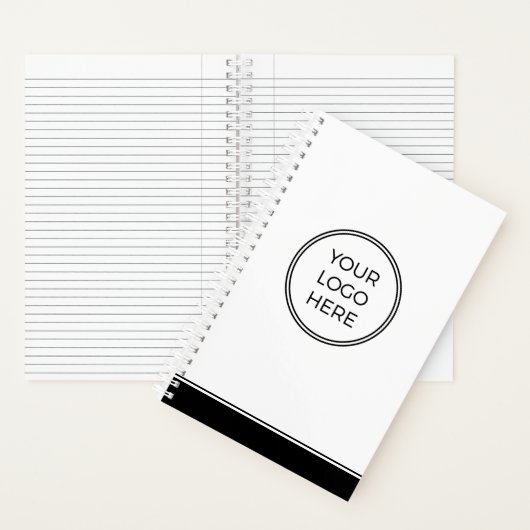 Modern Minimal Custom Logo Business Notebook Notizblock (Innen)