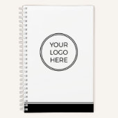 Modern Minimal Custom Logo Business Notebook Notizblock (Vorderseite)