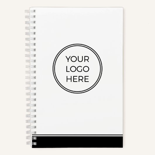 Modern Minimal Custom Logo Business Notebook Notizblock (Vorderseite)