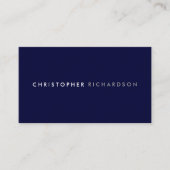 MODERN & MINIMAL Dark Navy Blue Visitenkarte (Vorderseite)