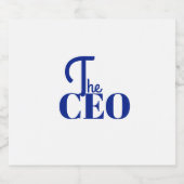 Modern Minimal Der CEO Blau Alkoholflaschenetikett (Einzelnes Label)