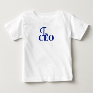 Modern Minimal Der CEO Blau Baby T-shirt