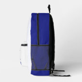 Modern Minimal Der CEO Blau Bedruckter Rucksack (Rechts)