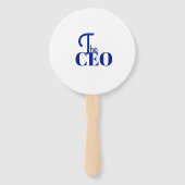Modern Minimal Der CEO Blau Fächer (Vorderseite)