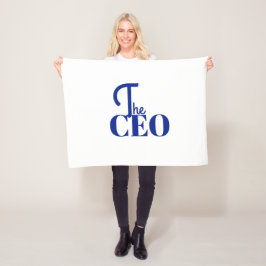 Modern Minimal Der CEO Blau Fleecedecke