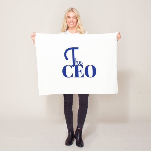 Modern Minimal Der CEO Blau Fleecedecke (Beispiel)
