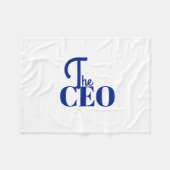 Modern Minimal Der CEO Blau Fleecedecke (Vorderseite (Horizontal))