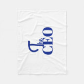 Modern Minimal Der CEO Blau Fleecedecke (Vorderseite)