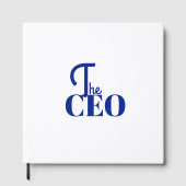 Modern Minimal Der CEO Blau Gästebuch (Vorderseite)