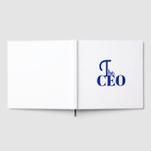 Modern Minimal Der CEO Blau Gästebuch (Voll)
