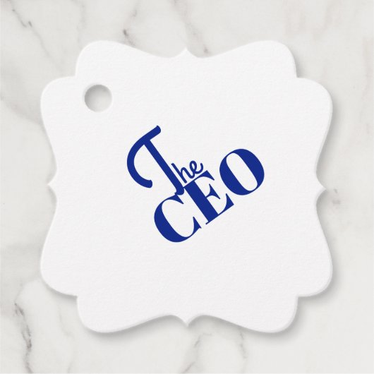 Modern Minimal Der CEO Blau Geschenkanhänger (Vorderseite)