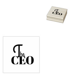 Modern Minimal Der CEO Blau Gummistempel
