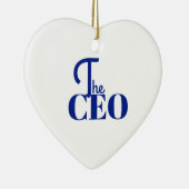 Modern Minimal Der CEO Blau Keramik Ornament (Rechts)