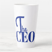 Modern Minimal Der CEO Blau Milchtasse (Vorderseite)