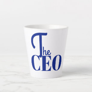 Modern Minimal Der CEO Blau Milchtasse