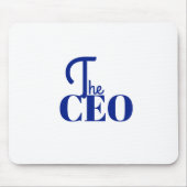 Modern Minimal Der CEO Blau Mousepad (Vorne)