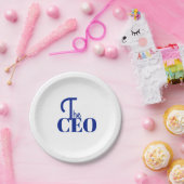 Modern Minimal Der CEO Blau Pappteller (Party)