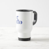 Modern Minimal Der CEO Blau Reisebecher (VorderseiteRechts)