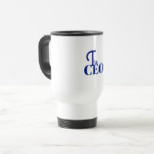 Modern Minimal Der CEO Blau Reisebecher (Vorderseite Links)