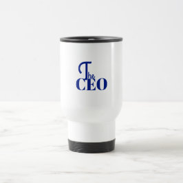 Modern Minimal Der CEO Blau Reisebecher