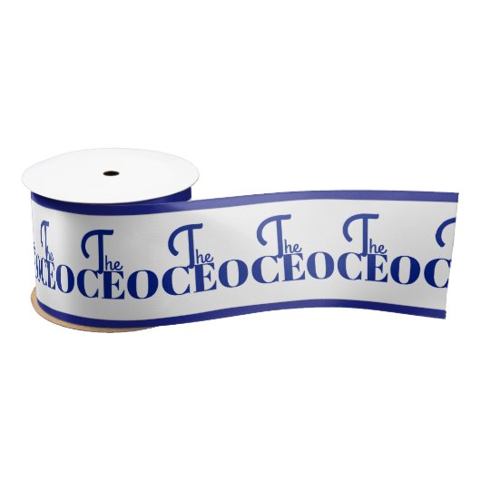 Modern Minimal Der CEO Blau Satinband (Spule)