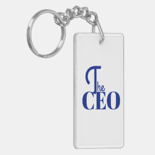 Modern Minimal Der CEO Blau Schlüsselanhänger
