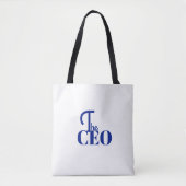 Modern Minimal Der CEO Blau Tasche (Vorderseite)