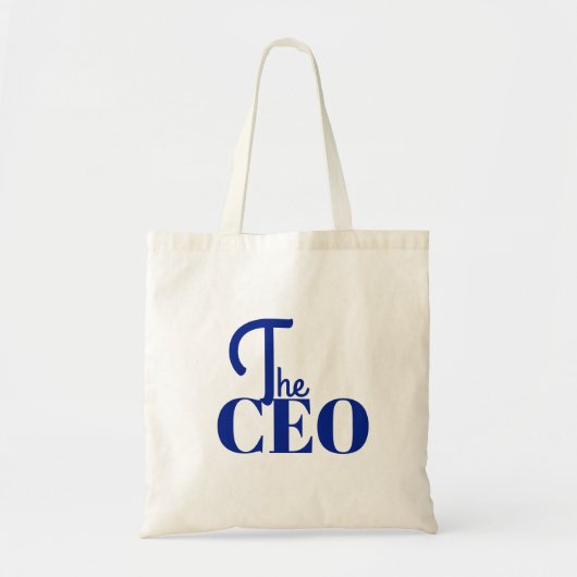 Modern Minimal Der CEO Blau Tragetasche (Vorne)