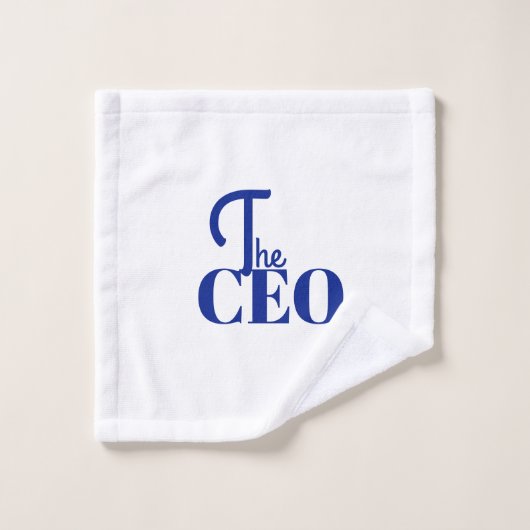 Modern Minimal Der CEO Blau Waschlappen (Waschlappen)