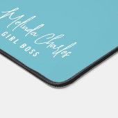 MODERN MINIMAL Design Solid türkis blau Schreibtischunterlage (Ecke)