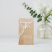 Modern Minimal Diaper Raffle Beach Baby Shower Begleitkarte (Stehend Vorderseite)