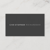 MODERN & MINIMAL Dunkelgrau Visitenkarte (Vorderseite)