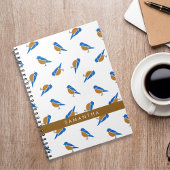 Modern Minimal Eastern Bluebird Pattern Notizblock
