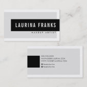 MODERN MINIMAL, einfach hellgrau, schick Visitenkarte (Vorne/Hinten)