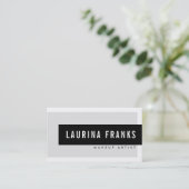 MODERN MINIMAL, einfach hellgrau, schick Visitenkarte (Stehend Vorderseite)