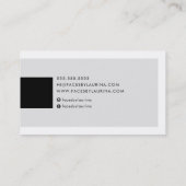 MODERN MINIMAL, einfach hellgrau, schick Visitenkarte (Rückseite)