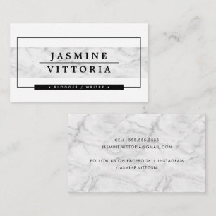 MODERN MINIMAL, einfache graue Banderole aus Marmo Visitenkarte