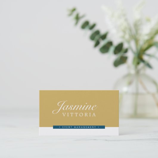 MODERN MINIMAL einfache schwarze Farbe alte Goldme Visitenkarte (Stehend Vorderseite)